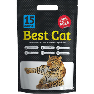 Наповнювач для котячого туалету Best Cat White Силікагелевий поглинаючий 15 л (SGL036/4820186930443) в Миколаєві