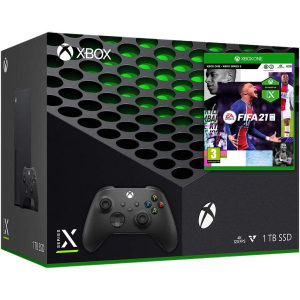 Microsoft Xbox Series X 1Tb + FIFA 21 (російська версія) + дод. Wireless Controller with Bluetooth (Carbon Black) ТОП в Миколаєві