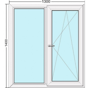 Окно металлопластиковое Виконда Классик 1400х1300 мм с одной активной створкой (3200000)