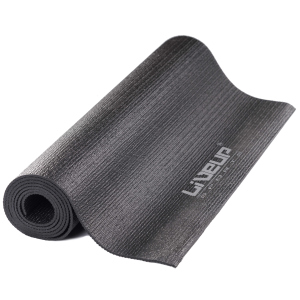 Коврик для йоги LiveUp PVC YOGA MAT 180x61x0.4см Черный в Николаеве