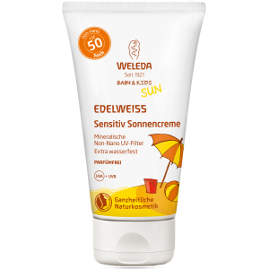 Сонцезахисний крем Weleda Едельвейс для чутливої ​​шкіри SPF 50 50 мл (4001638500265) краща модель в Миколаєві