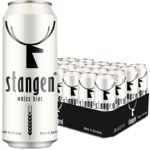 Упаковка пива Stangen Weiss Bier світле нефільтроване 4.9% 0.5 х 24 шт (4260556080093) краща модель в Миколаєві