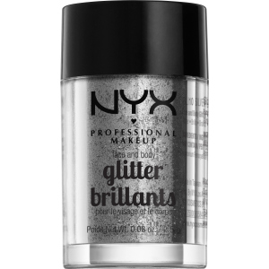 Глиттер NYX Professional Makeup Face & Body Glitter 10 Silver 2.5 г (800897846824) лучшая модель в Николаеве