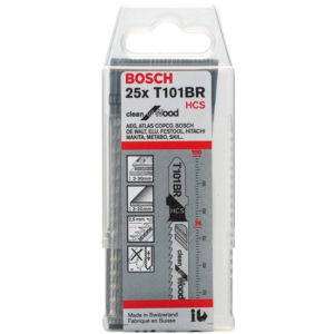 Пильные полотна для лобзика Bosch T 101 BR Clean for Wood, HCS 25 шт (2608633623) лучшая модель в Николаеве