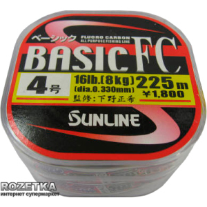 Лісочка Sunline Basic FC 225 м #4/0.33 мм 8 кг (16580100) ТОП в Миколаєві