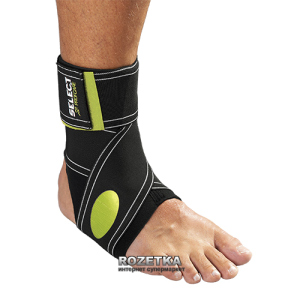 Бандаж на гомілковостоп Select Elastic Ankle Support 564-610 Чорно-зелений XS (5703543080519) краща модель в Миколаєві