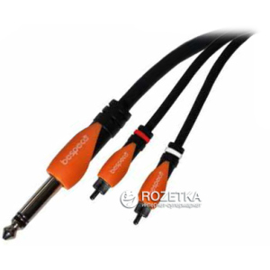 Інсертний кабель Bespeco SLYSRM180 1.8 м Black/Orange (23-14-4-19) ТОП в Миколаєві