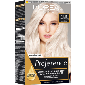 Стойкая гель-краска для волос L'Oreal Paris Recital Preference 11.11 Холодный пепельный (3600523018277) в Николаеве