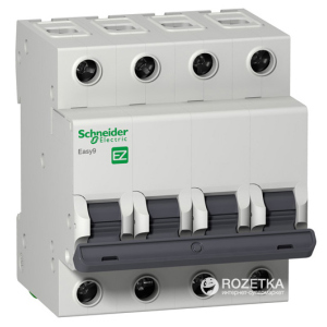 Автоматичний вимикач Schneider Electric 4 Р 25 А тип C EZ9 (EZ9F34425) краща модель в Миколаєві
