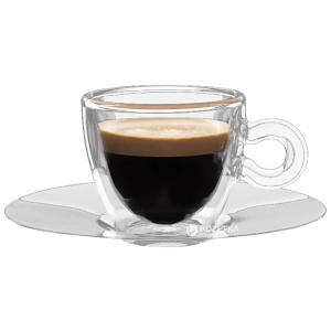 Набір чашок із блюдцями для кофе Luigi Bormioli Termic Glass 65 мл 4 предмети (10083/01) рейтинг