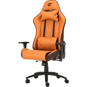 Крісло для геймерів GT RACER X-2540 Brown/Orange краща модель в Миколаєві