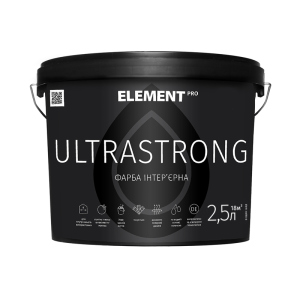 Интерьерная краска ULTRASTRONG (база А) ELEMENT PRO 2.5 л белый рейтинг