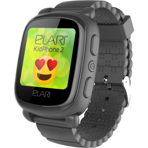 Дитячий телефон-годинник з GPS-трекером Elari KidPhone 2 Black (KP-2B) рейтинг