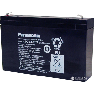Акумуляторна батарея Panasonic 6V 7.2Ah (LC-R067R2P1) ТОП в Миколаєві