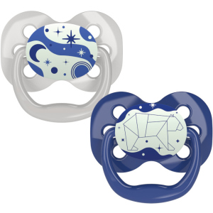 Пустышка Dr. Brown's Advantage ночная с подсветкой 0-6 месяцев Голубая 2 шт (PA12004-INTL) ТОП в Николаеве
