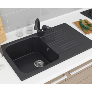 хорошая модель Гранитная мойка Smart House Lorenta black