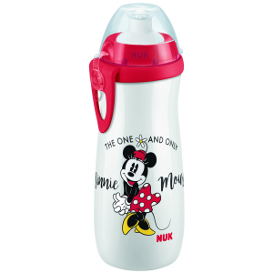 Поильник NUK Disney Mickey Sport з насадкою тяги-штовхай 450 мл червоний (4008600400691)