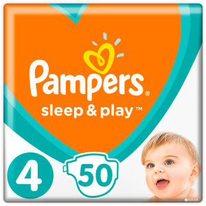 Підгузки Pampers Sleep &amp; Play Розмір 4 (Maxi) 9-14 кг, 50 шт (8001090669056) в Миколаєві