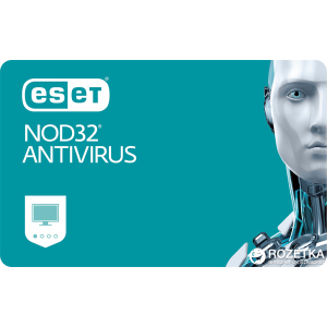 Антивірус ESET NOD32 Antivirus (5 ПК) ліцензія на 12 місяців Базова / на 20 місяців Продовження (електронний ключ у конверті) краща модель в Миколаєві