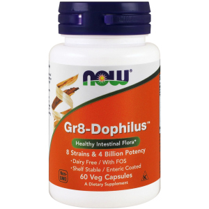 Пробіотики Now Foods Gr8-Dophilus 60 гелевих капсул (733739029126) в Миколаєві