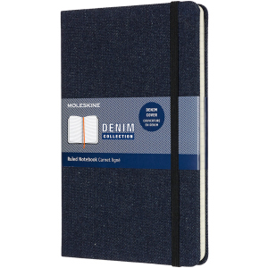 Нотатник Moleskine Denim 13 х 21 см 240 сторінок у лінійку Берлінська Лазурь (8058647626277) ТОП в Миколаєві