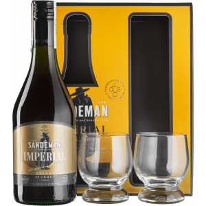 Бренди Sandeman Imperial 0.7 л 40% + 2 стакана (2131109311099) ТОП в Николаеве