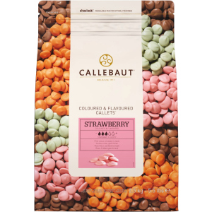 Бельгійський шоколад Callebaut Strawberry Callets у вигляді каллет зі смаком полуниці 2.5 кг (5410522516531) краща модель в Миколаєві