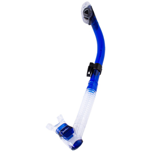 Трубка с прямой гофрой Marlin Dry Lux Синяя (014040) лучшая модель в Николаеве