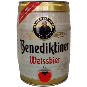 Пиво Benedektiner пшеничне світле нефільтроване 5.4% 5 л (4052179000390) краща модель в Миколаєві