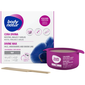 Віск професійний для обличчя області бікіні та пахв Body Natur Divine Wax 100 г + 2 серветки (8414719407258) в Миколаєві