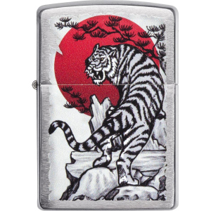 Зажигалка Zippo 200 Asian Tiger Design Серебристая (Zippo 29889) лучшая модель в Николаеве