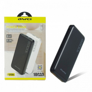 Портативний зарядний пристрій 10000 mAh Power Bank Awei (P28K) чорний ТОП в Миколаєві