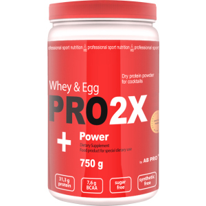 Протеин AB PRO PRO 2X Whey&amp;Egg Power 750 г Strawberry (2X750AB00ST23) краща модель в Миколаєві