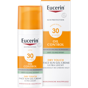 хорошая модель Солнцезащитный гель-крем для лица Eucerin Oil Control для жирной и склонной к акне кожи SPF 30 50 мл (4005800119538)