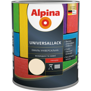 Емаль Alpina Universallack Глянсова 2.5 л Слонова кістка (948103711) краща модель в Миколаєві