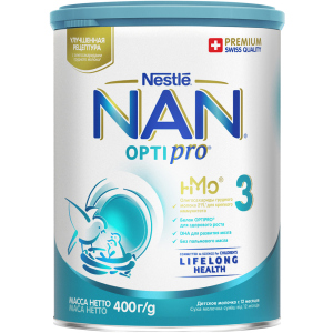 Сухая молочная смесь Nestle NAN 3 Optipro с олигосахаридом 2'FL для детей от 12 месяцев 400 г (7613032476175) в Николаеве