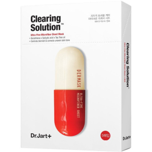 Очищающая маска для лица с салициловой кислотой Dr.Jart+ Dermask Micro Jet Clearing Solution 27 г x 5 шт (8809642712645)