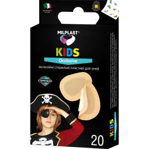 Пластир медичний Milplast Kids occlusive Стерильний для очей 20 шт 6 х 5 см (119843) ТОП в Миколаєві
