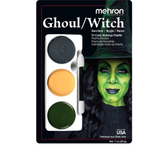 Набір кремового гриму для образу Mehron Tri-Color Makeup Palette "Відьма/Готика" 20 г (403-G) (764294503974) краща модель в Миколаєві