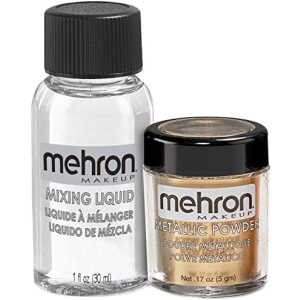 Металлическая пудра-порошок Mehron Metallic Powder + жидкость для смешивания Gold (129C-ML-GD) (764294529110) в Николаеве