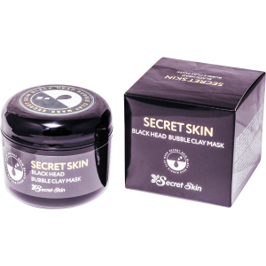 Маска для обличчя пухирцева із чорною глиною Secret Skin Black Head Bubble Clay Mask 100 г (8809540517243) в Миколаєві