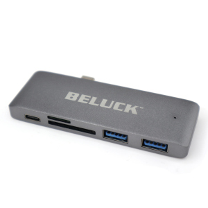 USB hub картридер 5 в 1 Beluck Type-C / USB 3.0 / SD / MicroSD BeluckHub краща модель в Миколаєві