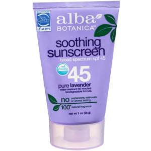 Солнцезащитный лосьон Alba Botanica Лаванда Успокаивающий SPF 45 для взрослых и детей от 6 месяцев 113 г (724742003937) лучшая модель в Николаеве