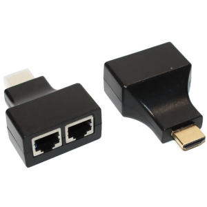 Адаптер Voltronic HDMI-2хRJ-45 Black (YT-SCPE HDMI/2P-30m720P/08516) краща модель в Миколаєві