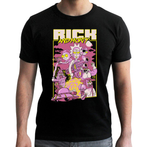 Футболка ABYstyle Rick and Morty XL Чорна (ABYTEX456XL) ТОП в Миколаєві