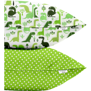 Набір наволочок Cosas Set Pillow Dino Dots Green 50х70 2 шт (4822052023662) ТОП в Миколаєві