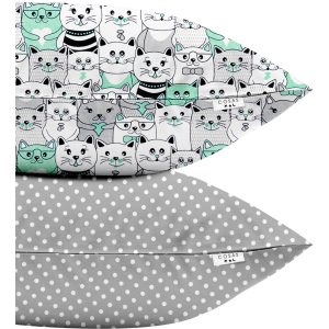 Набір наволочок Cosas Set Pillow Cats Gray Dots Grey 50х70 2 шт (4822052023709) в Миколаєві