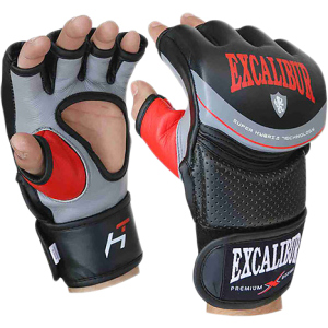 Перчатки для MMA Excalibur 687-01 Hybrid S/10 Серо-черно-красные (687-01/S/10) в Николаеве