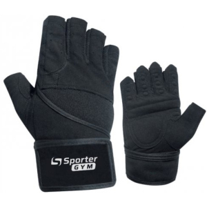 Перчатки тренировочные Sporter Gym Men Fitness Gloves (222.7 B) XXL Full Black (2009999014461) ТОП в Николаеве