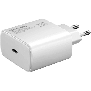 Мережевий зарядний пристрій ColorWay Power Delivery Port PPS USB Type-C (45W) White (CW-CHS034PD-WT) в Миколаєві